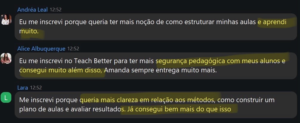 Depoimento de aluna do Teach Better (6)