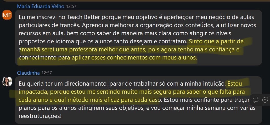 Depoimento de aluna do Teach Better (1)
