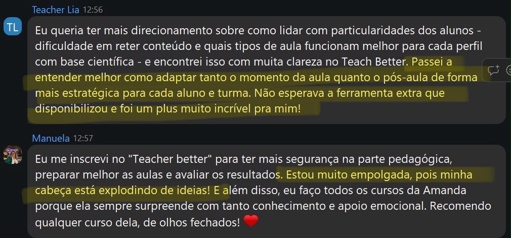 Depoimento de aluna do Teach Better (2)